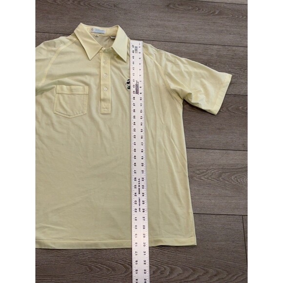 Walt Disney Fashions Mickey Mouse Golf Polo Shirt Yellow Mens XL Preppy Vintage - Picture 5 of 7